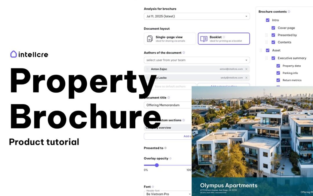 How to Create Property Brochure or Deck (IntellCRE Product Tutorial)