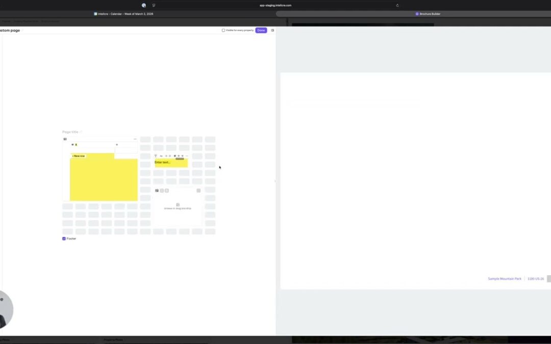New IntellCRE Feature: Page Builder with Text, Images, and Tables