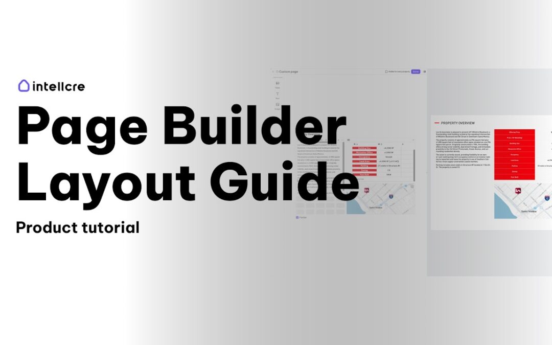 How to Edit Layout of Text, Images, and Table Blocks in IntellCRE Page Builder