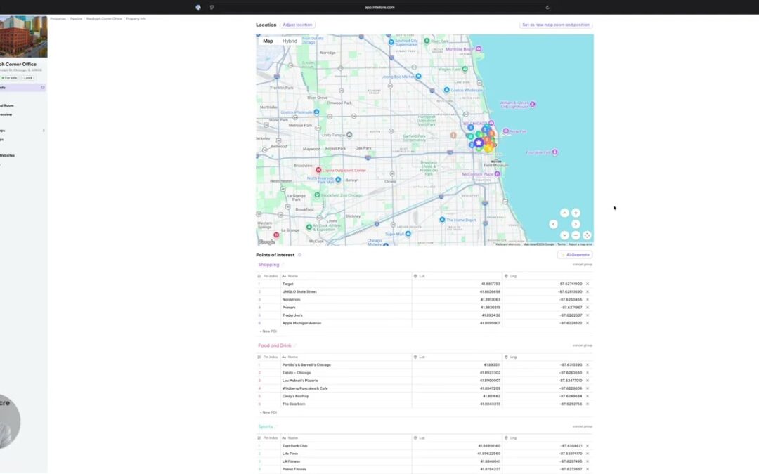 New IntellCRE Feature: Customizable Points of Interest or Retailer Map