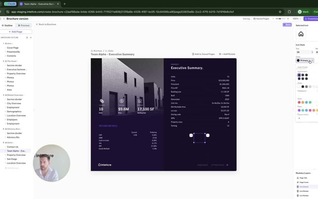 New IntellCRE Feature: Saved Pages, Template Management, New Modules for Brochure Builder V2