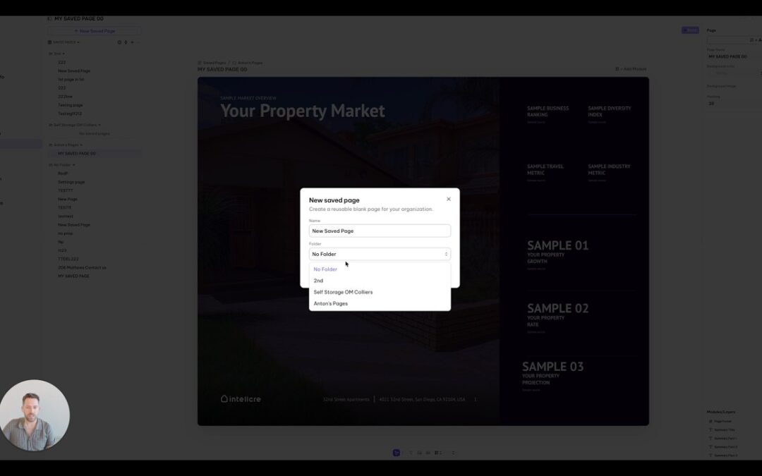 IntellCRE Feature: Saved Pages in Outlines