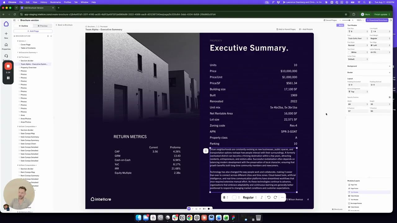 intellcre-text-modules-brochure-builder IntellCRE text modules for creating and customizing brochure text